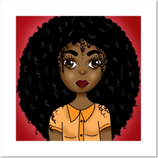 Melanin girl digital art illustration Posters and Art